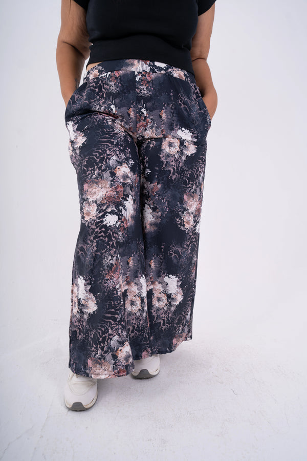 pattern wide-L pants